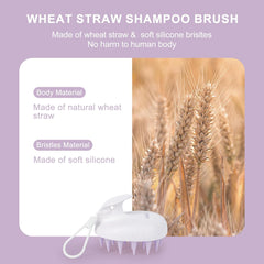 AIMIKE Eco-Friendly Scalp Massager Shampoo Brush, Leaf-Shaped, Lavender