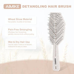 AIMIKE Vented Detangling Hair Brush - Oatmeal
