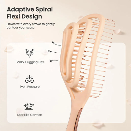 SpiraFlexi Adaptive Vented Detangler Brush - Rose Gold