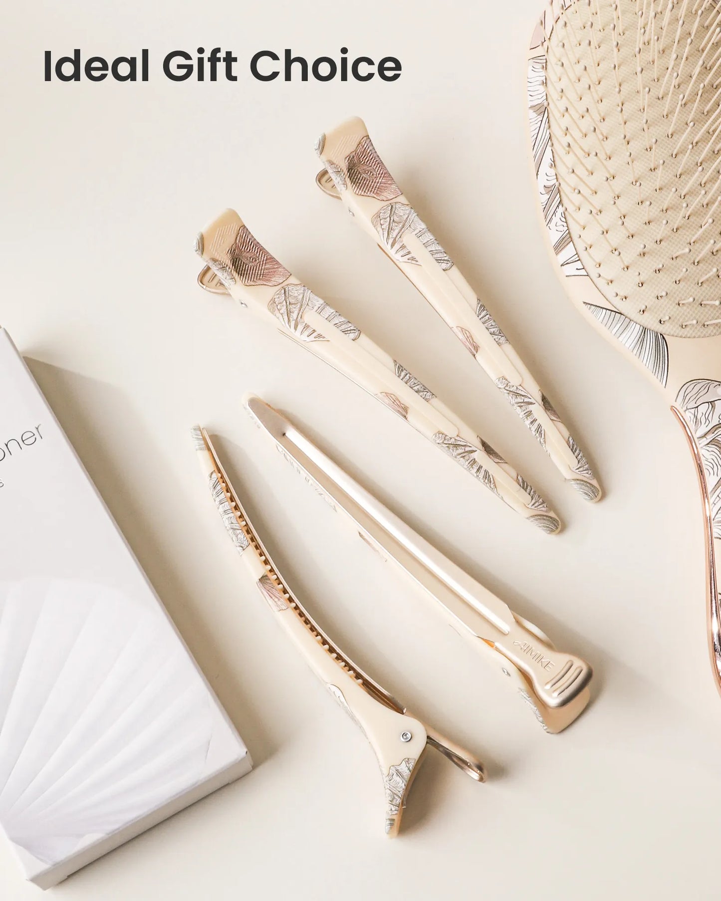 4.8" Pro Sectioning Hair Clips - Shell Pattern