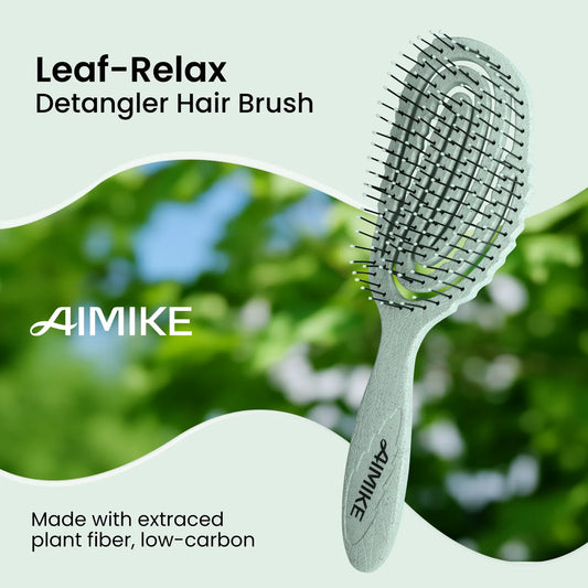Hemp-Relax Vented Detangler Hair Brush - Green
