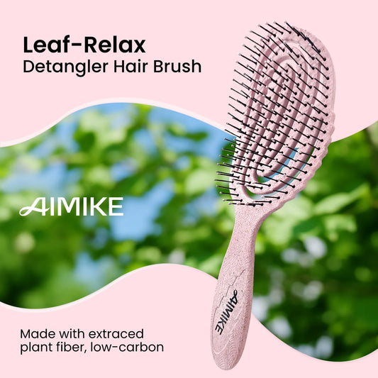 Hemp-Relax Detangling Brush - Porcelain Pink