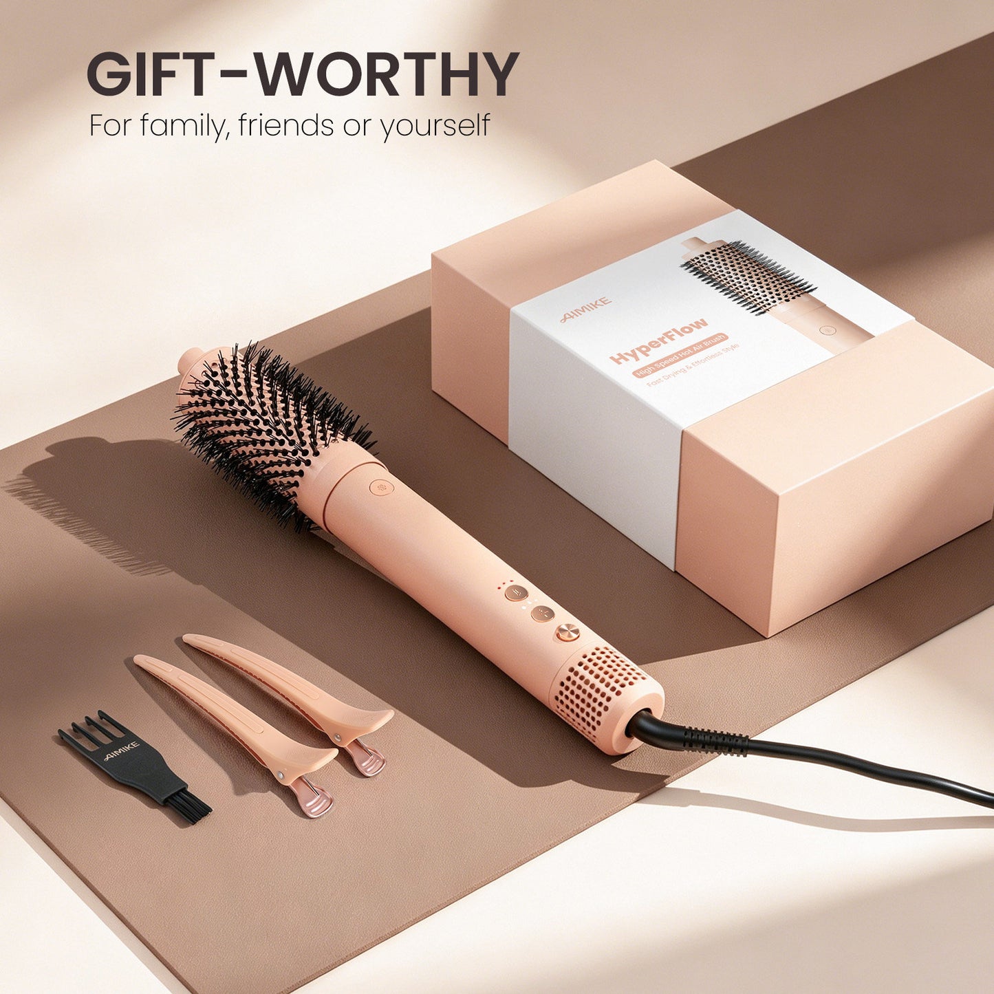 HyperFlow 1.7" High-Speed Blow Dryer Brush for Fine & Flat Hair