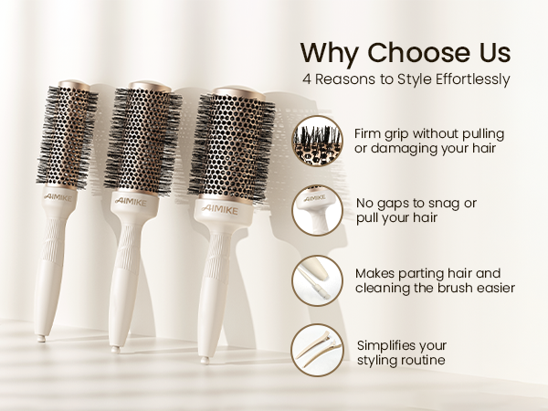 Round Hair Brushes | For Volume, Blowouts & Styling | AIMIKE