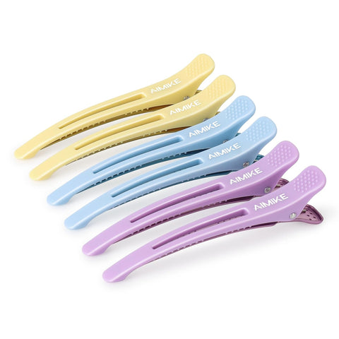 AIMIKE Professional Hair Clips for Styling and Sectioning - Macaron Color / Style 3 (6 pcs)