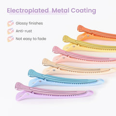 AIMIKE Professional Hair Clips for Styling and Sectioning - Macaron Color / Style 5 (12 pcs)