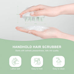 AIMIKE Eco-Friendly Scalp Massager Shampoo Brush, Leaf-Shaped, Green