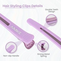 AIMIKE Professional Hair Clips for Styling and Sectioning - Macaron Color / Style 5 (12 pcs)