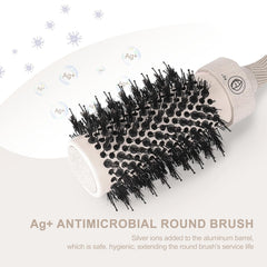 AIMIKE Round Brush for Blow Drying, 1.7 Inch (Wheat Straw)