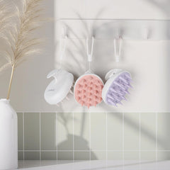 AIMIKE Eco-Friendly Scalp Massager Shampoo Brush, Leaf-Shaped, Pink