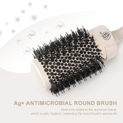 AIMIKE Round Brush for Blow Drying, 2.1 Inch (Wheat Straw)