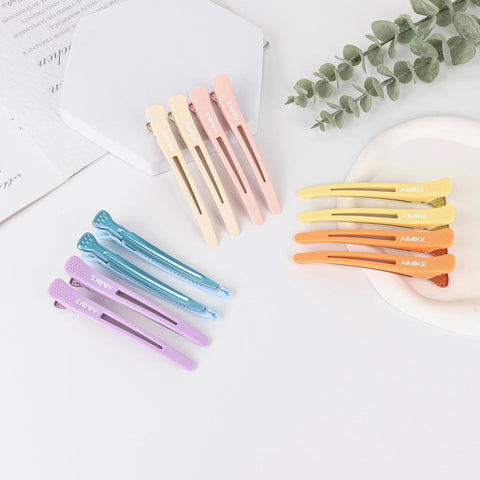 AIMIKE Professional Hair Clips for Styling and Sectioning - Macaron Color / Style 5 (12 pcs)