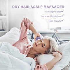 AIMIKE Scalp Massager Shampoo Brush, 100% Silicone Scalp Scrubber, Scalp Brush for Dandruff Removal, Lilac Purple