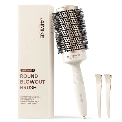 AIMIKE Naturavol Ceramic Ionic Round Blowout Brush - Desert Titanium