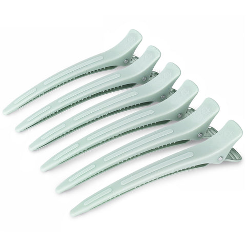 6Pcs Hair Clips for Styling(Sage Green)