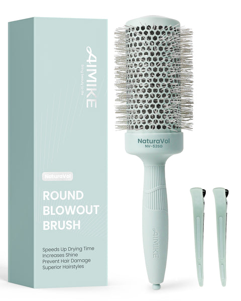 NaturaVol Round Brush for Blow Out (Sage Green)