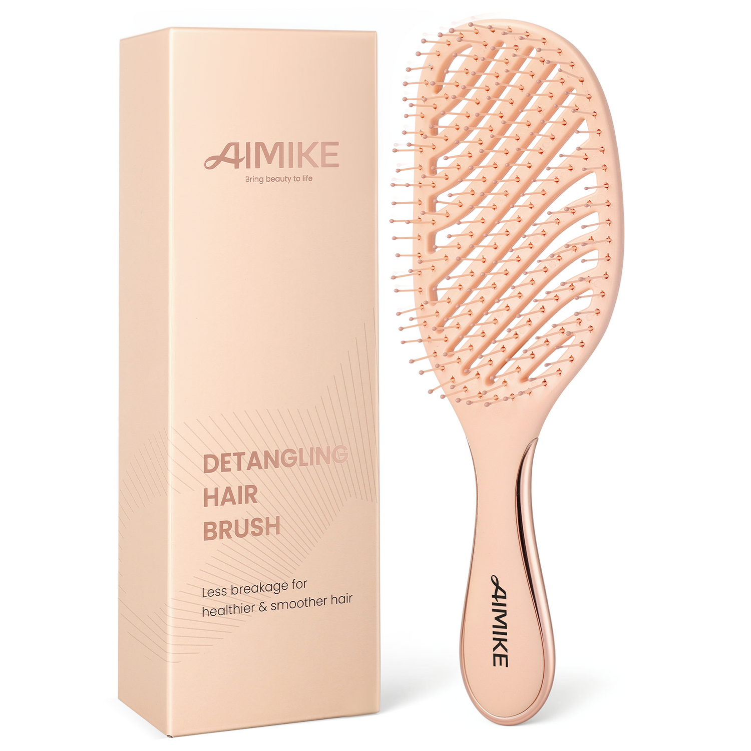 Luxe Wet & Dry Vented Detangling Brush - Rose Gold