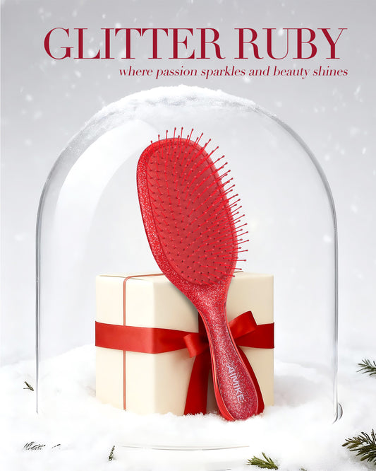Air Cushion Detangling Brush - Glitter Ruby