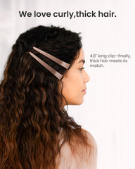 6Pcd Extended Sectioning Hair Clips(Mocha Mousse)
