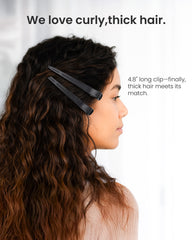 6Pcs Extended Sectioning Hair Clips(Black)