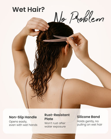 6Pcd Extended Sectioning Hair Clips(Mocha Mousse)