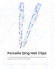 4Pcs No-Crease Sectioning Hair Clips(Porcelia Qing)
