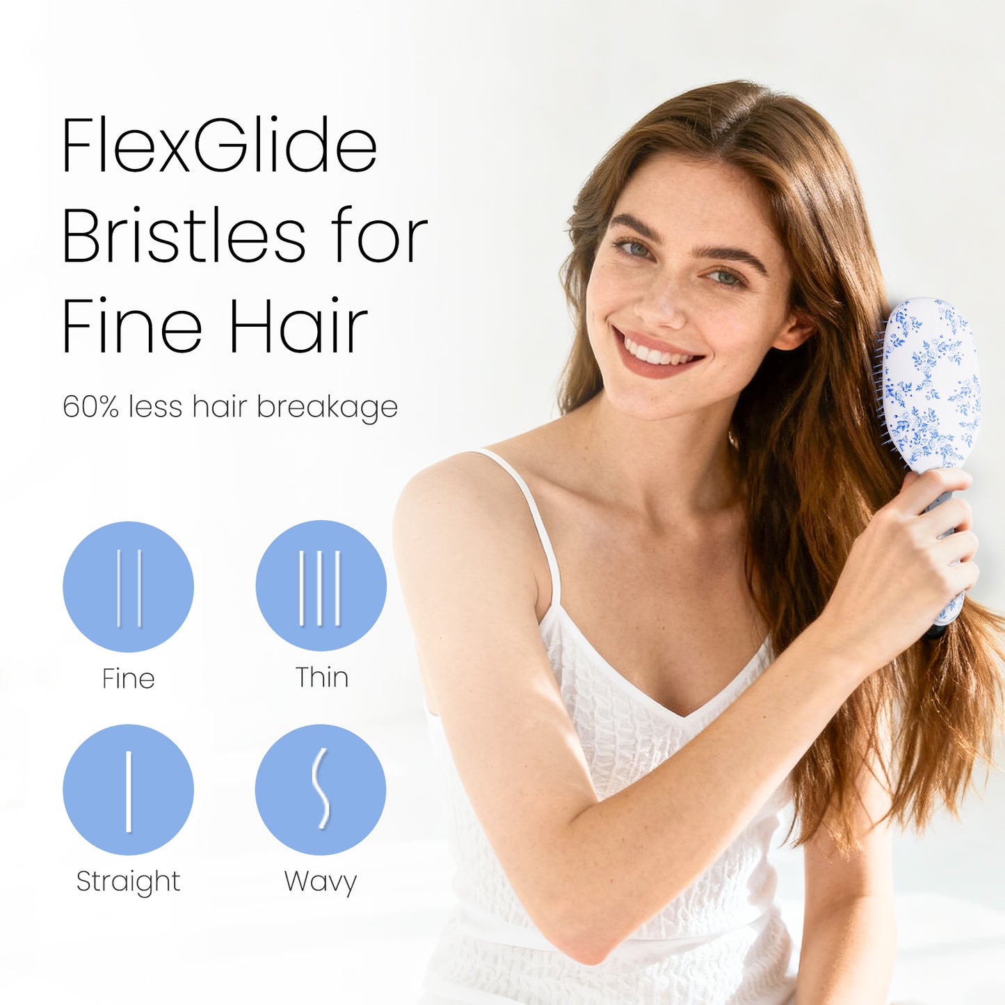 Air Cushion Detangling Brush for Gentle, Flexible Brushing