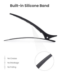 6Pcs Extended Sectioning Hair Clips(Black)