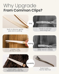 6Pcs Sectioning Hair Clips (Desert Titanium)