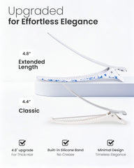 4Pcs No-Crease Sectioning Hair Clips(Porcelia Qing)