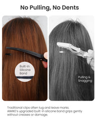 6Pcs Extended Sectioning Hair Clips(Black)