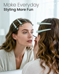 6Pcs Hair Clips for Styling(Sage Green)