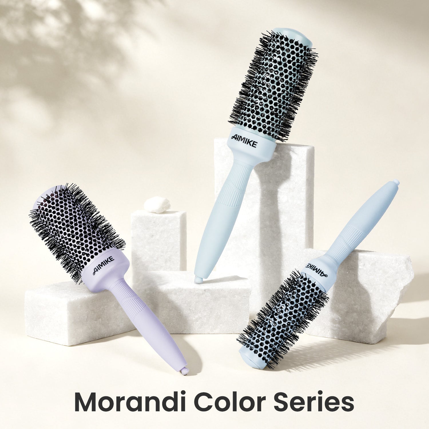 NaturaVol Ceramic Ionic Round Brush - Morandi Color Series