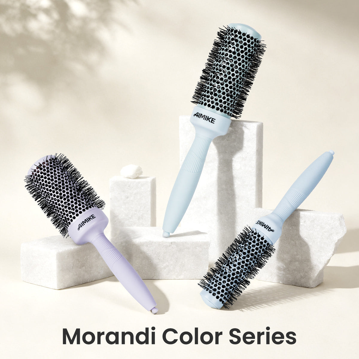 Ceramic Ionic Round Hair Brush - Morandi Color Series
