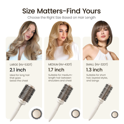 AIMIKE Naturavol Ceramic Ionic Round Blowout Brush - Desert Titanium