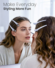 4Pcs No-Crease Sectioning Hair Clips(Porcelia Qing)