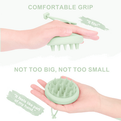 AIMIKE Scalp Massager Shampoo Brush, 100% Silicone Scalp Scrubber, Scalp Brush for Dandruff Removal, Mint Green