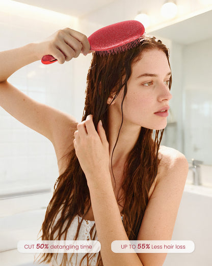 Air Cushion Detangling Brush - Glitter Ruby