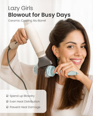 NaturaVol Round Brush for Blow Out (Sage Green)