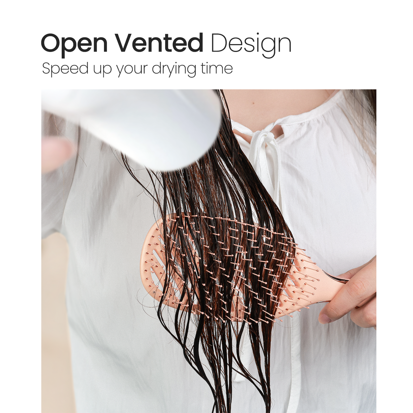 Vented Detangling Brush - Rose Luxe