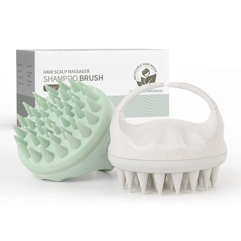 AIMIKE Eco-Friendly Hair Scalp Massager Shampoo Brush, 2 Pack Hair Washing Scalp Exfoliator Brush