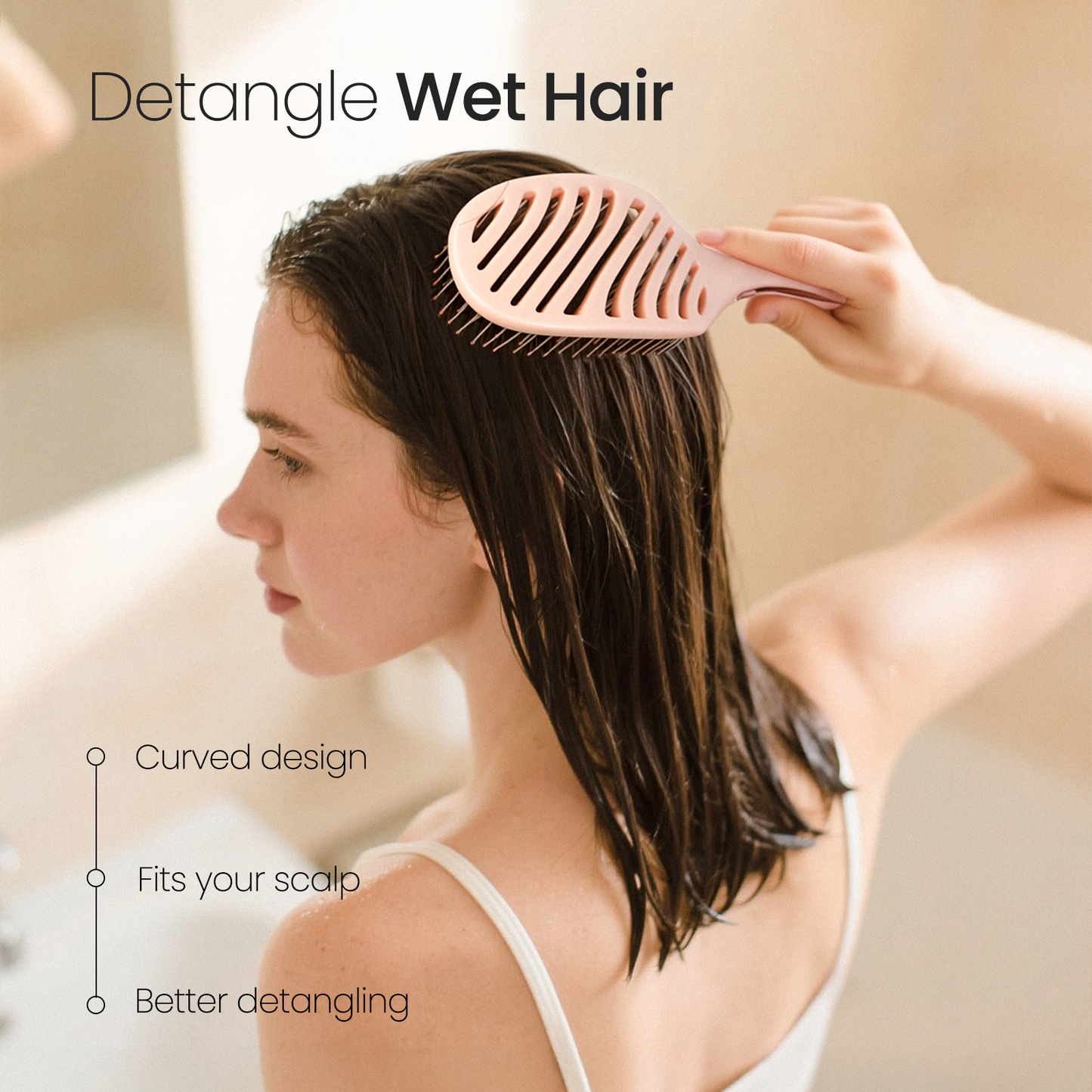 Vented Detangling Brush - Rose Luxe
