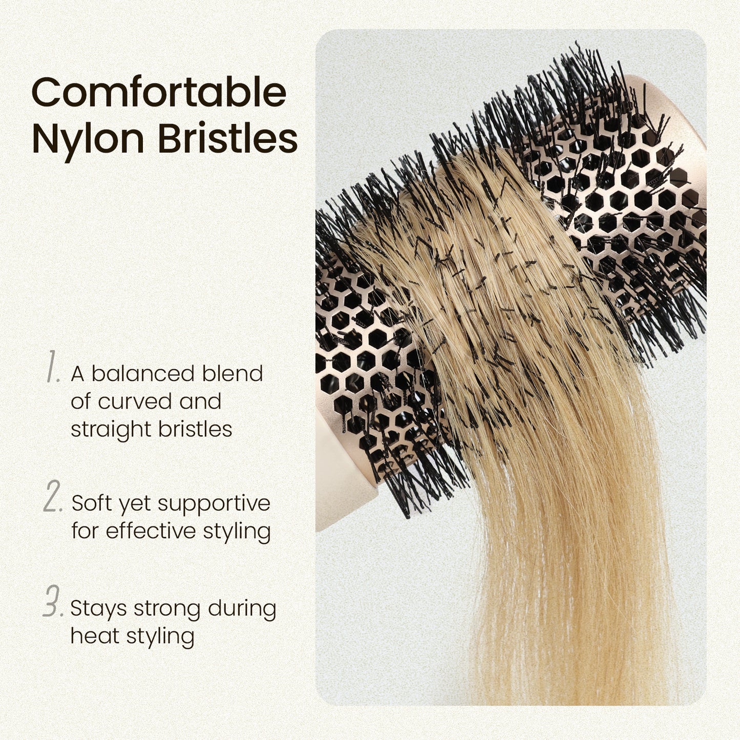AIMIKE Naturavol Ceramic Ionic Round Blowout Brush - Desert Titanium