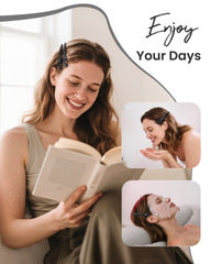 6Pcs Extended Sectioning Hair Clips(Black)