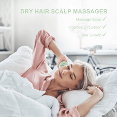 AIMIKE Scalp Massager Shampoo Brush, 100% Silicone Scalp Scrubber, Scalp Brush for Dandruff Removal, Mint Green