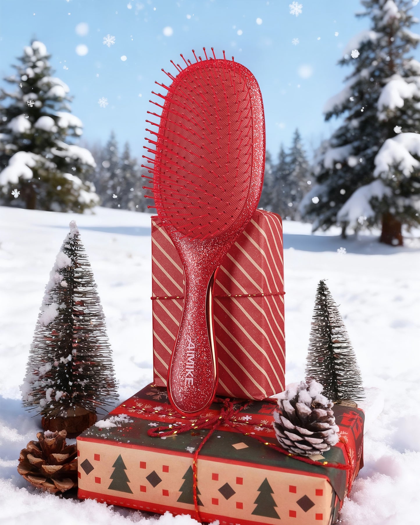 Air Cushion Detangling Brush - Glitter Ruby