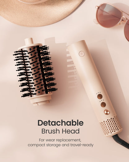 HyperFlow High-Speed Hot Air Brush-Detachable 3.3" Oval Boar Bristles Barrel