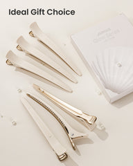 6Pcs Sectioning Hair Clips (Desert Titanium)