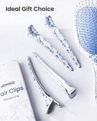 4Pcs No-Crease Sectioning Hair Clips(Porcelia Qing)