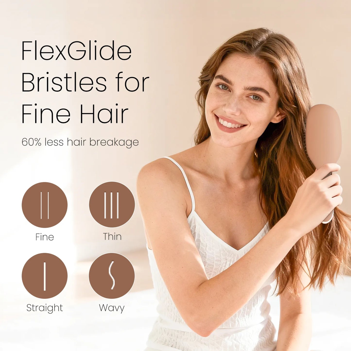 Air Cushion Detangling Brush - Mocha Mousse